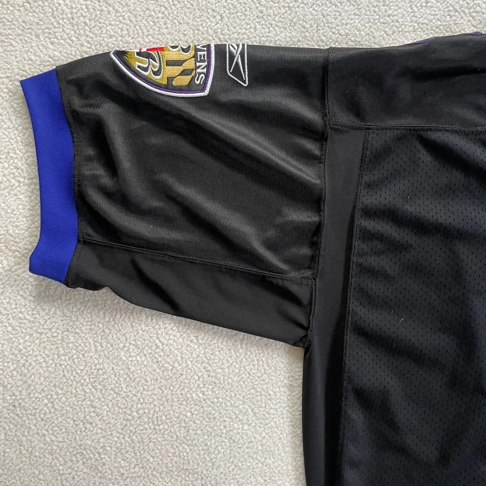Cropped Cut Off Reebok Mens 52 Baltimore Ravens Joe Flacco 5‎ Jersey Black R700A